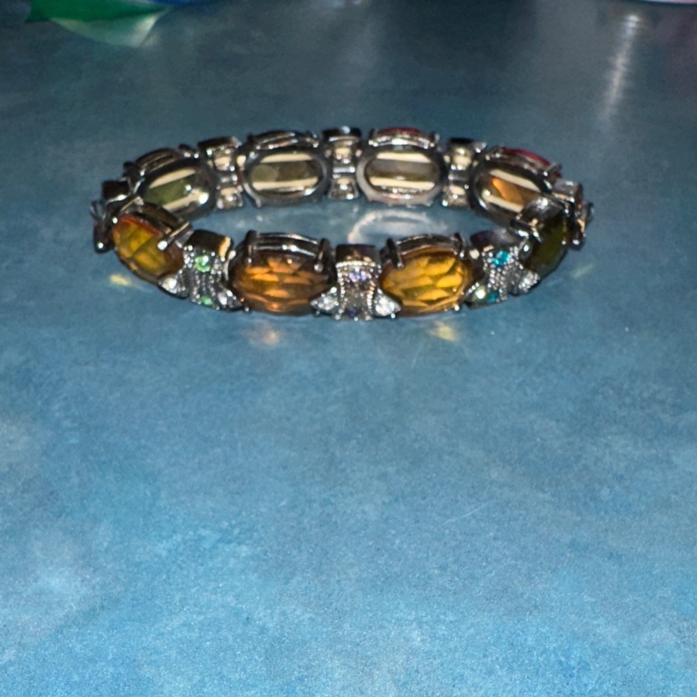 Chic Silver and Gold-Toned Bracelet *not real jewelry